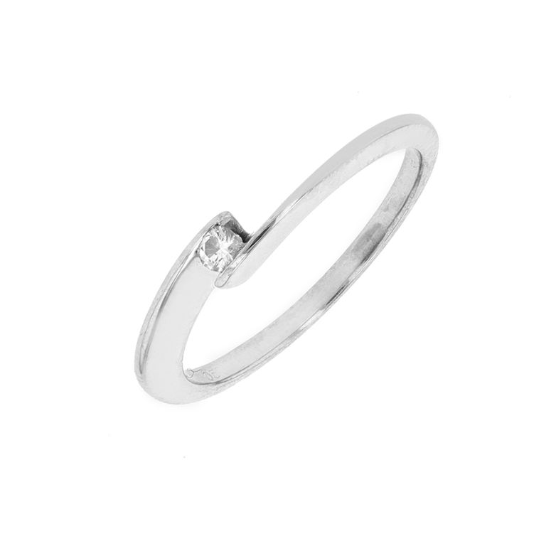 Bague diamant 0.06 carat or blanc 2.49g Comme neuf -  reconditionné disponible sur Gemme Les Bijoux